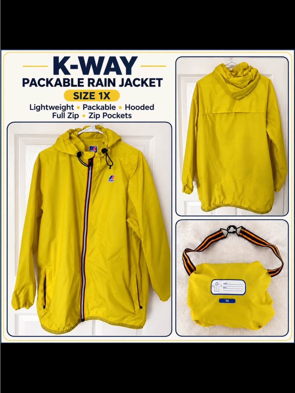 K-Way Jacket - Yellow - Picture 2 of 5